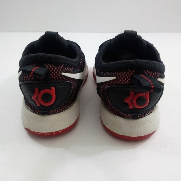 Nike KD 9 Baby & Toddler 7C Black Red Basketball Shoes 855910-610 - Picture 4 of 8